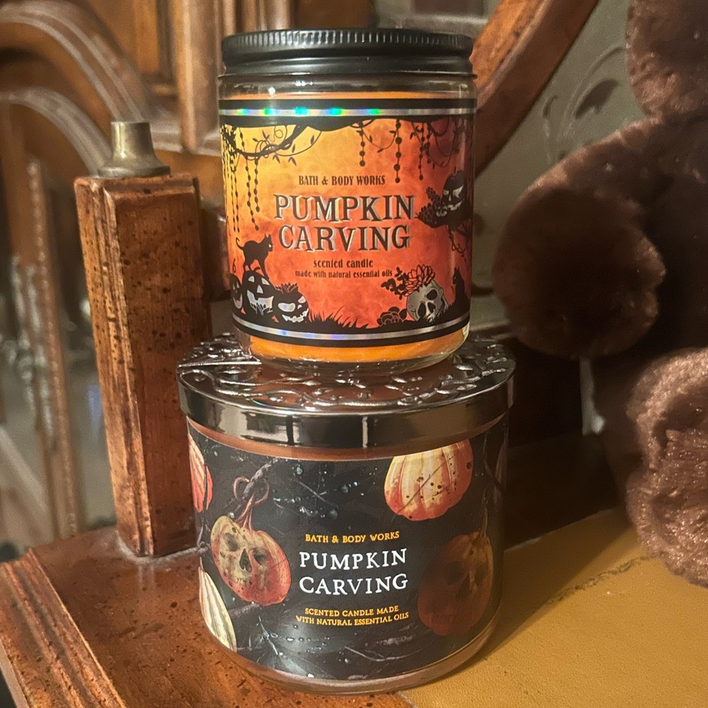 Bath & Body Works Pumpkin Carving Candle Set